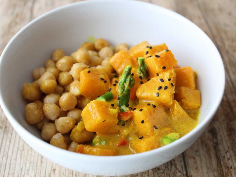 CURRY DE CALABAZA Y ESPÁRRAGOS TRIGUEROS