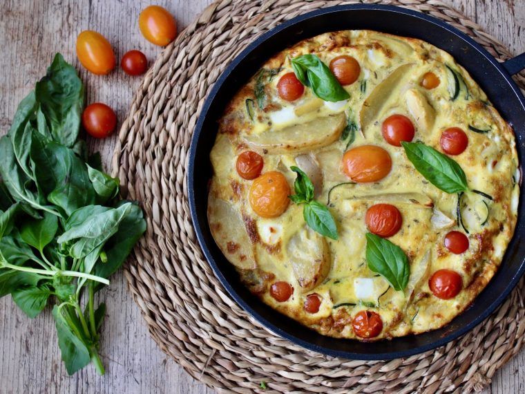 FRITTATA TRIBBIANI DE PATATA, MANZANA Y ALBAHACA